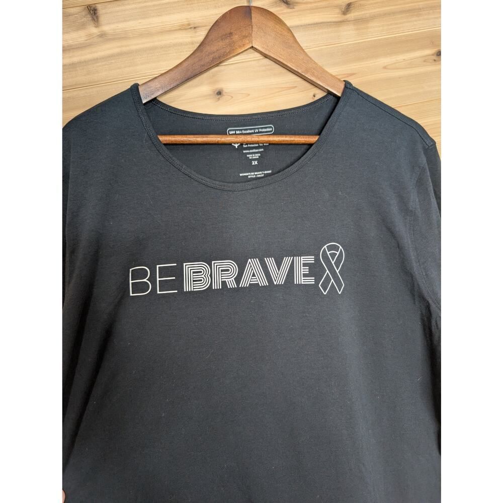 Coolibar Top‎ Womens 2X Black Be Brave LS T-Shirt UPF50 - Picture 2 of 10